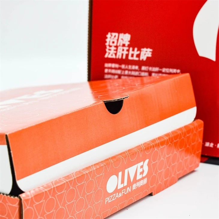 Food Grade Packaging Box Custom Llogo Chinese Pizza Box