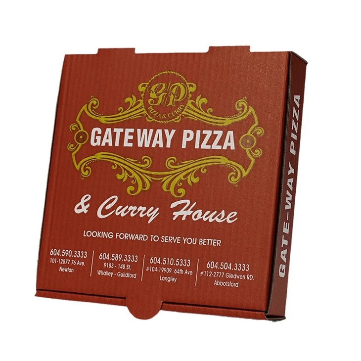 Pudełko do pakowania żywności Niestandardowe pudełko na pizzę z tektury falistej