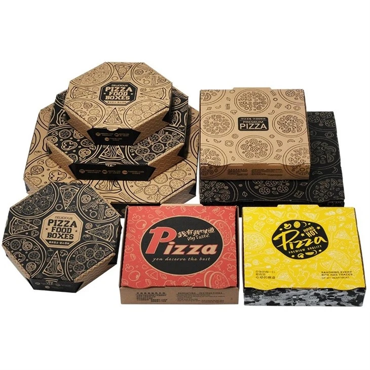 Pudełko do pakowania pizzy w kształcie ośmiokąta z logo klienta