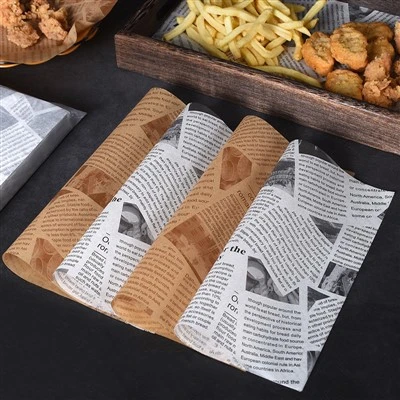 Odporny na tłuszcz papier do pakowania burgerów Pe Wax